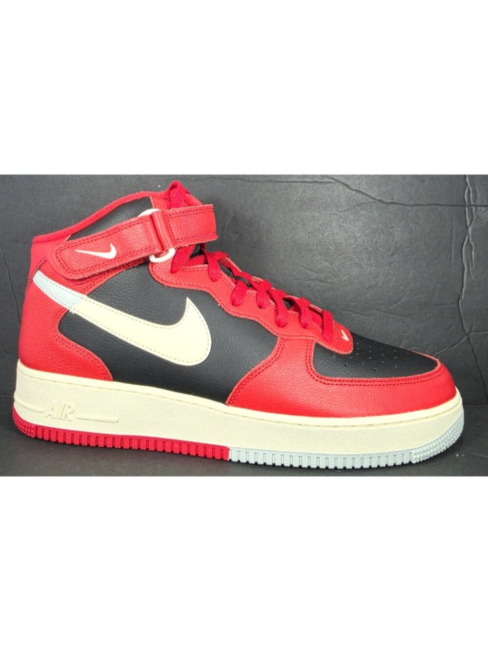 Nike Air Force 1 Mid 07 LV8 Split Red Black DZ2554-001 Men's Size 12 - Picture 7 of 15